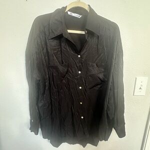 Zara Black Button Down Shirt